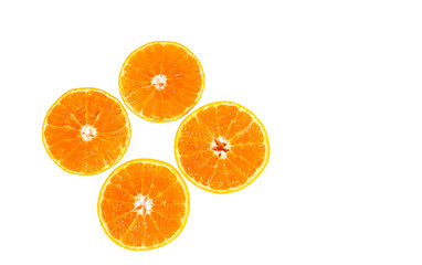 fresh orange isolated on white background