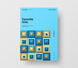 Brochure front page design layout. Vertical corporate identity A4 report cover. Modern abstract geometric vector business presentation illustration template.