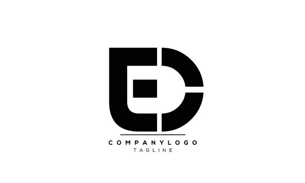 Alphabet letters Initials Monogram logo ED