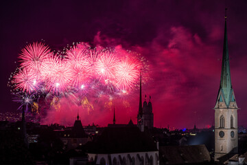 Feuerwerk über Zürich
