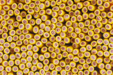 Cross section of electric installation cable as background 