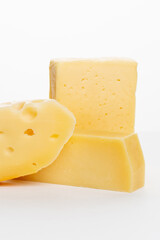 Set of different types of cheese