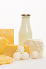 Set of different types of cheese