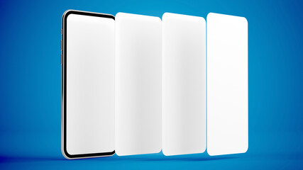 Phone screens floating