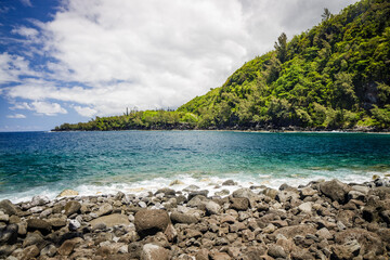 Fototapeta na wymiar Anse des Cascades bay in Sainte-Rose on Reunion Island