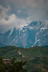 Obraz premium storm over the mountains