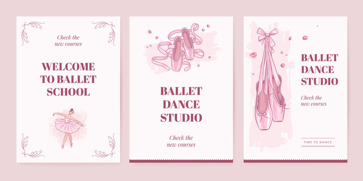 Ballet school poster template