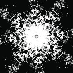 Circular texture. Distressed uneven grunge background. Abstract vector illustration. Overlay to create interesting effect and depth. Isolated on white background. EPS10.