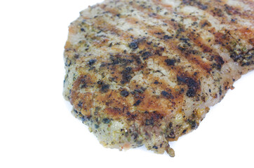 Grilled Beef Steak Isolated. Clipping path