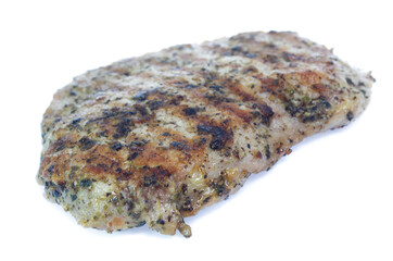 Grilled Beef Steak Isolated. Clipping path