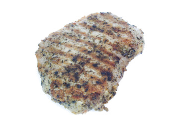 Grilled Beef Steak Isolated. Clipping path