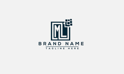ML Letter Logo Design Template Vector
