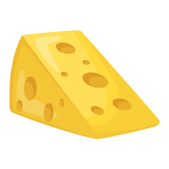 
A dairy product piece, cheese slice
