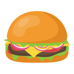 
Fast food considered junk item, burger
