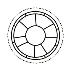 sticker float line style icon