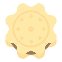 
Flat icon design of a cake
