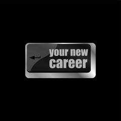 your new career button on computer keyboard key