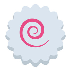 
Flat icon design of a cookie
