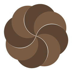 
Flat icon design of a cookie
