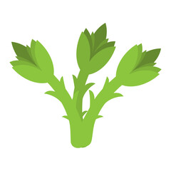 Fototapeta na wymiar Green vegetable, flat icon design of asparagus 