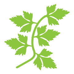 
Green vegetable, flat icon design of asparagus
