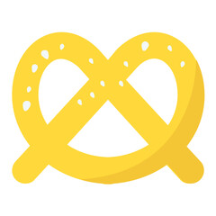 
Twisted knot baked bakery item sweet pretzel
