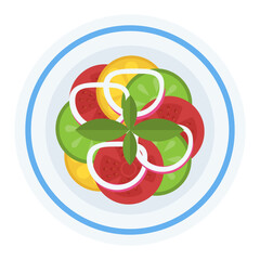 
Healthy and delicious plate of vegetable salad
