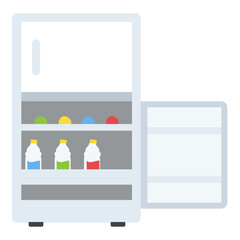 
Flat icon design of a fridge
