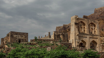 Naklejka premium Golkonda is an ancient Indian fortress in the city of Hyderabad in the state of Telangana