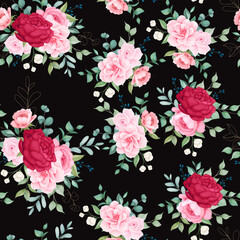 Beautiful seamless pattern blooming floral