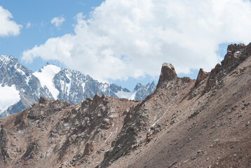 mountains in the snow