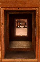 A view through concentric doors at the abandoned temple complex at Fathepur Sikri, India