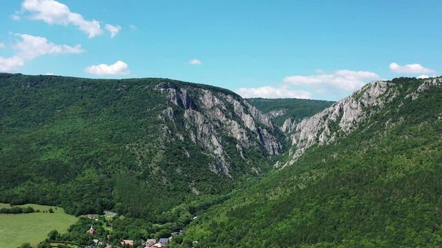 Aerial view of Zadielska dolina valley in Slovakia