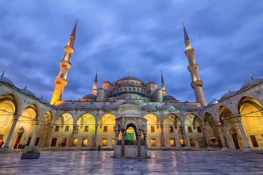 View of The Blue Mosque of Istanbul in Turkey