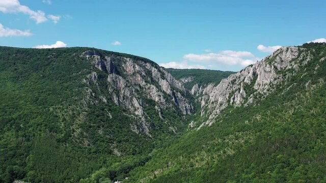 Aerial view of Zadielska dolina valley in Slovakia