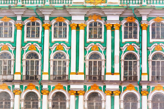 Winter Palace colorful painting looks like picture