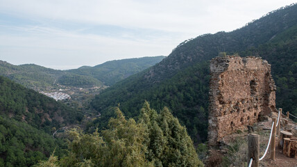 Fototapeta na wymiar castle in the mountain