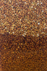 Macro Photo. Texture background grain buckwheat groats.