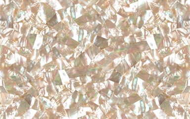 Gold mother of pearl texture in faceted mosaic pattern