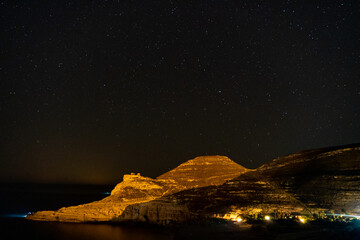 Las Negras bay with its white pueblo tucked amidst volcanic rocks