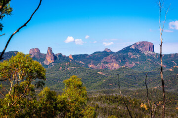 Classic view of landscape of the Warrumbungles