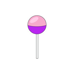 Beautiful lollipop isolated on white background. Vector illustration