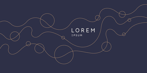 Poster with dynamic waves. Vector illustration in minimal style. Abstract background.