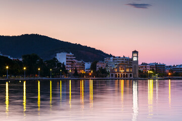 Church at the seafront of Volos city as seen early in the morning.