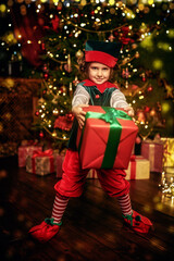 Fototapeta na wymiar little child elf