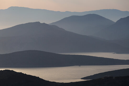 View of Fourni, Kisiria, Thymaina and Ikaria islands.
