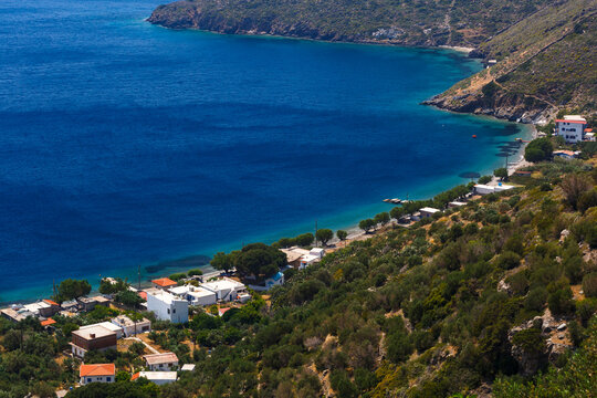 Kampi beach near Chrysomilia on Fourni island, Greece.
