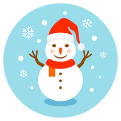 Snowman vector cartoon, Christmas symbol