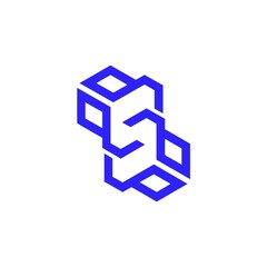 Creative modern Letter S logo. for general logo. white background. vector based icon template. 	