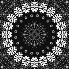 spiritual symbol round and abstract ornament